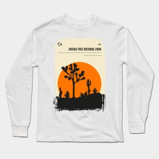 Joshua Tree National Park vintage minimal travel poster Long Sleeve T-Shirt